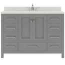 Modern Fittings Caroline Avenue 48" Single Bath Vanity with Quartz Top and Round Sink