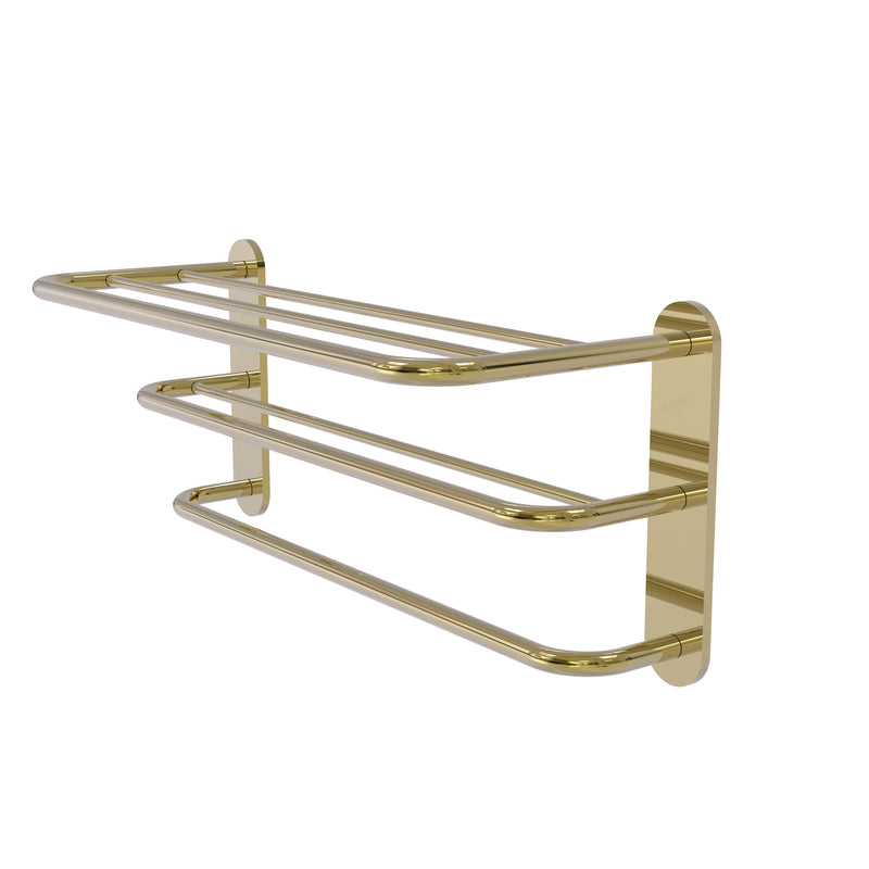 Allied Brass Three Tier Hotel Style Towel Shelf with Drying Rack HTL-3-UNL