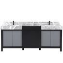 Lexora Zilara 80" W x 22" D Double Bath Vanity and Castle Grey Marble Top