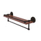 Allied Brass Monte Carlo Collection 22 Inch IPE Ironwood Shelf with Gallery Rail and Towel Bar MC-1-22TB-GAL-IRW-ORB