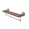 Allied Brass Monte Carlo Collection 22 Inch IPE Ironwood Shelf with Gallery Rail and Towel Bar MC-1-22TB-GAL-IRW-SN