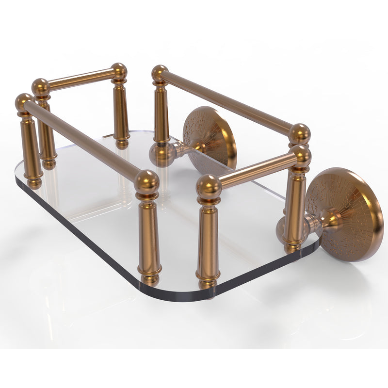 Allied Brass Monte Carlo Collection Wall Mounted Glass Guest Towel Tray MC-GT-5-BBR