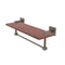Allied Brass Montero Collection 16 Inch Solid IPE Ironwood Shelf with Integrated Towel Bar MT-1TB-16-IRW-ABR
