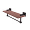 Allied Brass Montero Collection 16 Inch Solid IPE Ironwood Shelf with Integrated Towel Bar MT-1TB-16-IRW-ABZ