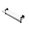 Allied Brass Montero Collection 22 Inch Glass Vanity Shelf with Integrated Towel Bar MT-1-22TB-BKM