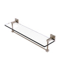 Allied Brass Montero Collection 22 Inch Glass Vanity Shelf with Integrated Towel Bar MT-1-22TB-PEW
