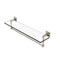 Allied Brass Montero Collection 22 Inch Glass Vanity Shelf with Integrated Towel Bar MT-1-22TB-PNI