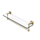 Allied Brass Montero Collection 22 Inch Glass Vanity Shelf with Integrated Towel Bar MT-1-22TB-SBR