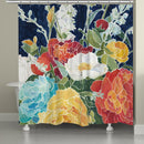 Laural Home Midnight Floral Shower Curtain