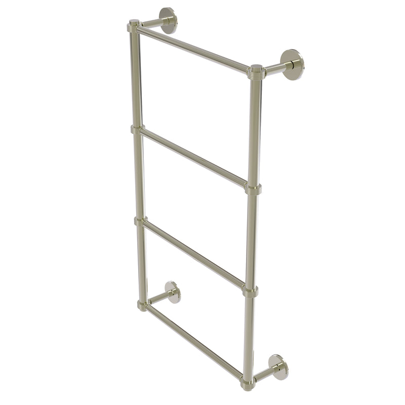 Allied Brass Prestige Skyline Collection 4 Tier 36 Inch Ladder Towel Bar with Groovy Detail P1000-28G-36-PNI