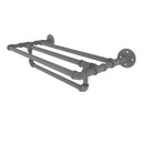 Allied Brass Pipeline Collection 18 Inch Wall Mounted Towel Shelf with Towel Bar P-240-18-TSTB-GYM