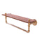 Allied Brass Pipeline Collection 22 Inch Ironwood Shelf with Towel Bar P-460-22-WSTB-BBR