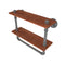 Allied Brass Pipeline Collection 16 Inch Double Ironwood Shelf with Towel Bar P-480-16-DWSTB-GYM