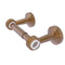 Allied Brass Pacific Beach Collection Two Post Toilet Tissue Holder with Groovy Accents PB-24G-BBR