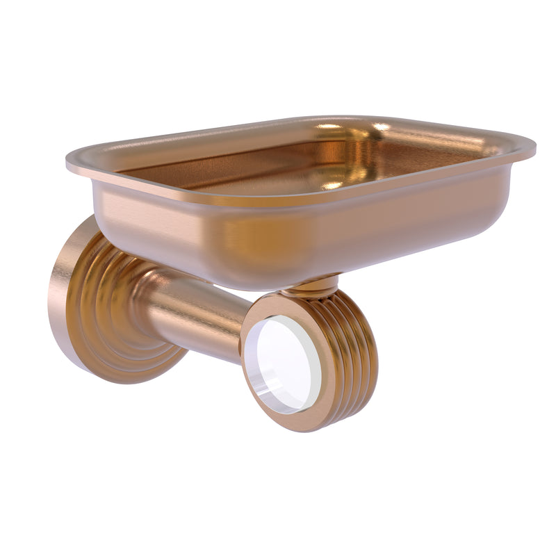 Allied Brass Pacific Beach Collection Wall Mounted Soap Dish Holder with Groovy Accents PB-32G-BBR