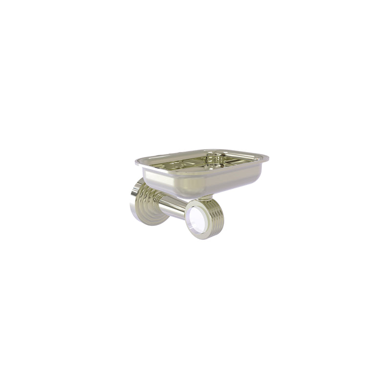 Allied Brass Pacific Beach Collection Wall Mounted Soap Dish Holder with Groovy Accents PB-32G-PNI