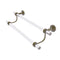 Allied Brass Pacific Beach Collection 36 Inch Double Towel Bar with Groovy Accents PB-72G-36-ABR