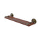 Allied Brass Que New Collection 22 Inch Solid IPE Ironwood Shelf with Gallery Rail QN-1-22-GAL-IRW-ABR