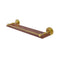 Allied Brass Que New Collection 22 Inch Solid IPE Ironwood Shelf with Gallery Rail QN-1-22-GAL-IRW-PB