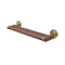 Allied Brass Que New Collection 22 Inch Solid IPE Ironwood Shelf with Gallery Rail QN-1-22-GAL-IRW-SBR