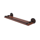 Allied Brass Que New Collection 22 Inch Solid IPE Ironwood Shelf with Gallery Rail QN-1-22-GAL-IRW-VB