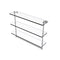Allied Brass 22 Inch Triple Tiered Glass Shelf with Integrated Towel Bar RC-5-22TB-SN