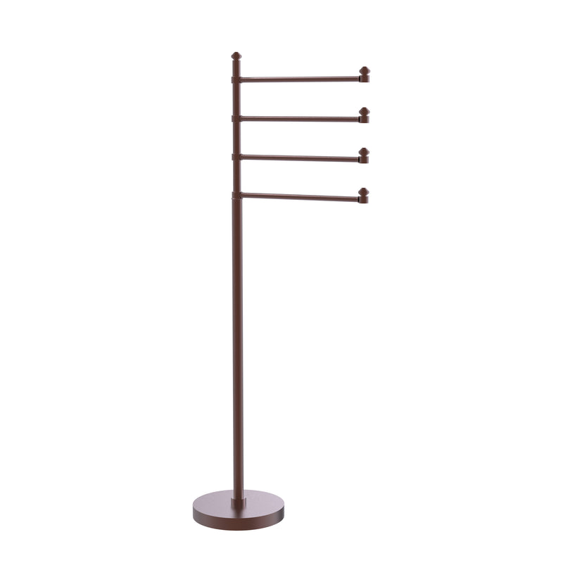Allied Brass Southbeach Collection Free Standing 4 Pivoting Swing Arm Towel Stand SB-84-CA