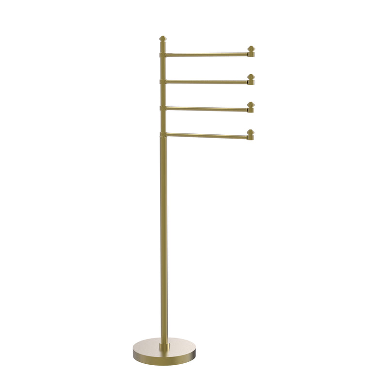 Allied Brass Southbeach Collection Free Standing 4 Pivoting Swing Arm Towel Stand SB-84-SBR
