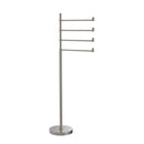 Allied Brass Southbeach Collection Free Standing 4 Pivoting Swing Arm Towel Stand SB-84-SN