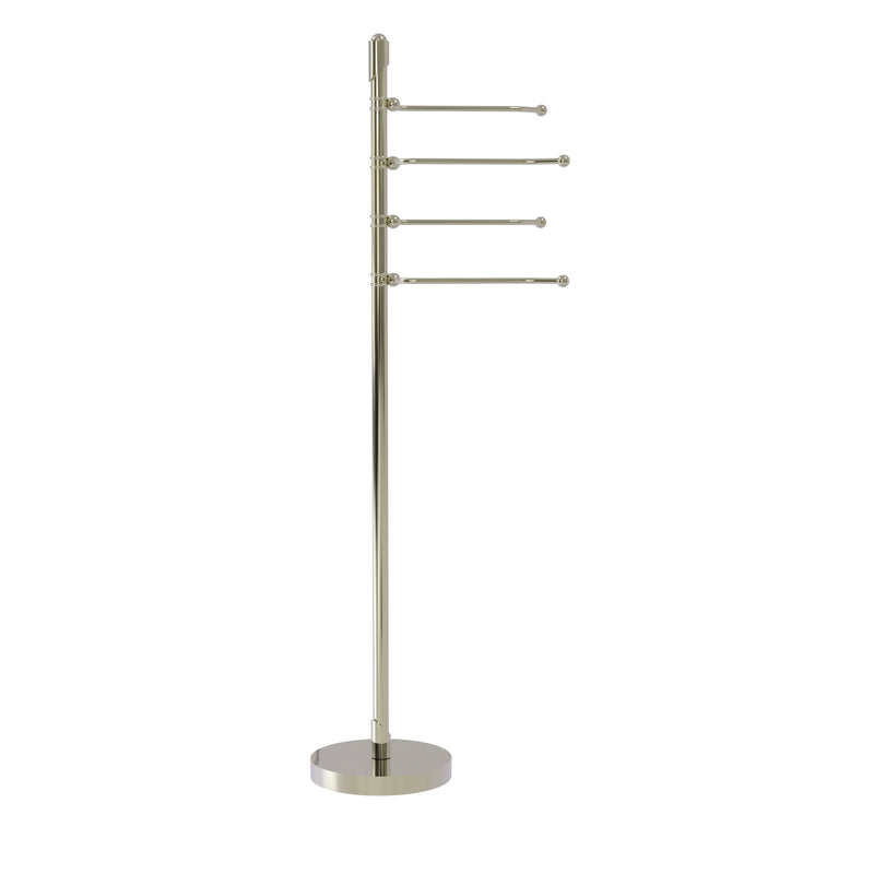 Allied Brass Soho Collection Free Standing 4 Pivoting Swing Arm Towel Stand SH-84-PNI