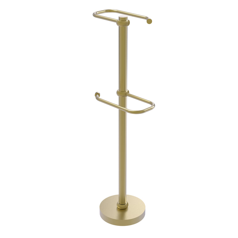 Allied Brass Free Standing Two Roll Toilet Tissue Stand TS-26T-SBR