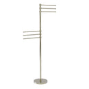 Allied Brass Towel Stand with 6 Pivoting 12 Inch Arms TS-50D-PNI