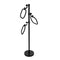 Allied Brass Towel Stand with 9 Inch Oval Towel Rings TS-83-BKM