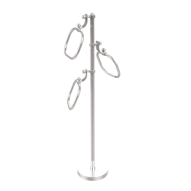 Allied Brass Towel Stand with 9 Inch Oval Towel Rings TS-83-PC