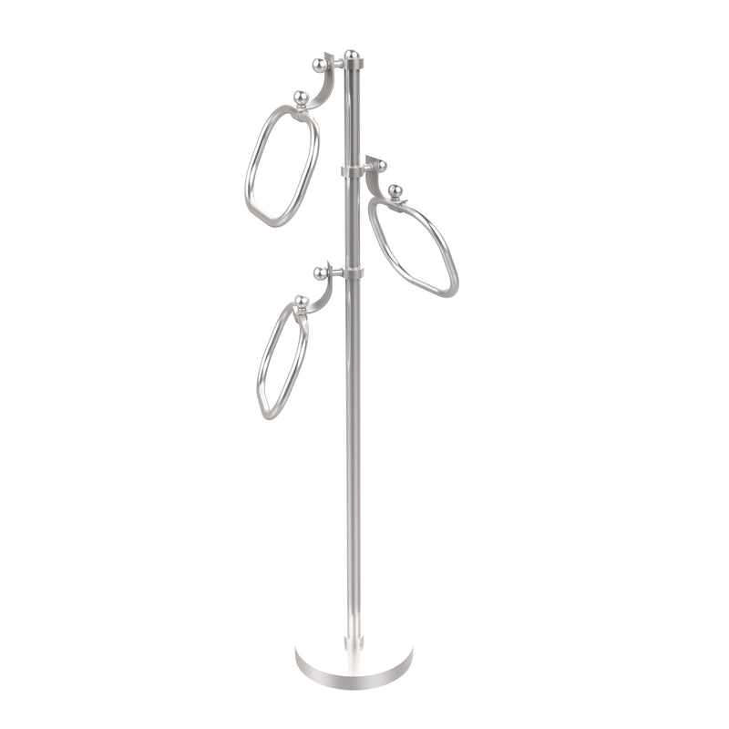 Allied Brass Towel Stand with 9 Inch Oval Towel Rings TS-83-SCH