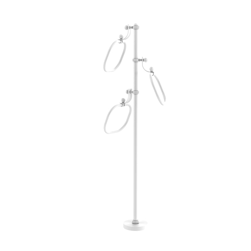 Allied Brass Towel Stand with 9 Inch Oval Towel Rings TS-83G-WHM