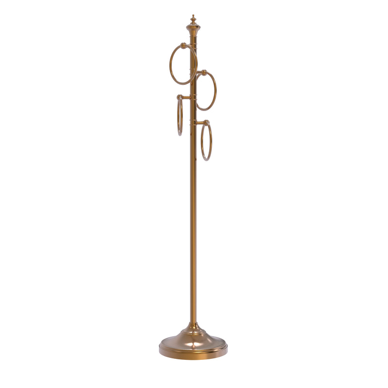 Allied Brass Floor Standing 4 Towel Ring Stand TS-D1-BBR