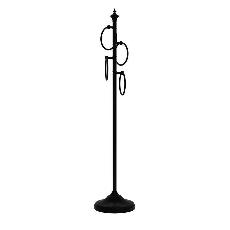 Allied Brass Floor Standing 4 Towel Ring Stand TS-D1-BKM