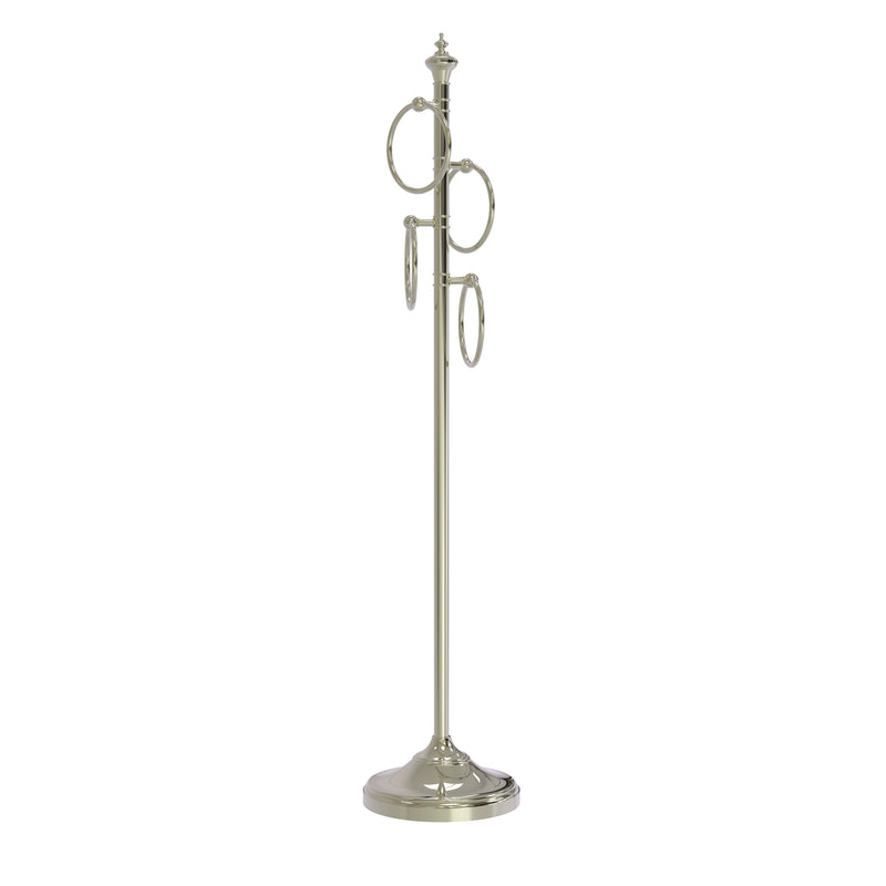 Allied Brass Floor Standing 4 Towel Ring Stand TS-D1-PNI