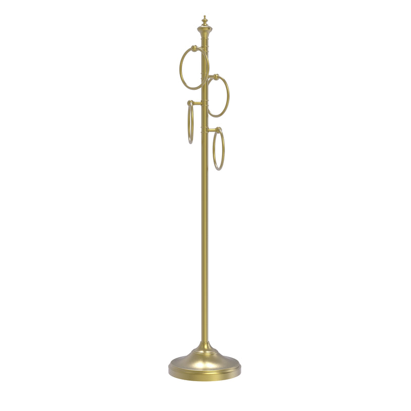 Allied Brass Floor Standing 4 Towel Ring Stand TS-D1-SBR