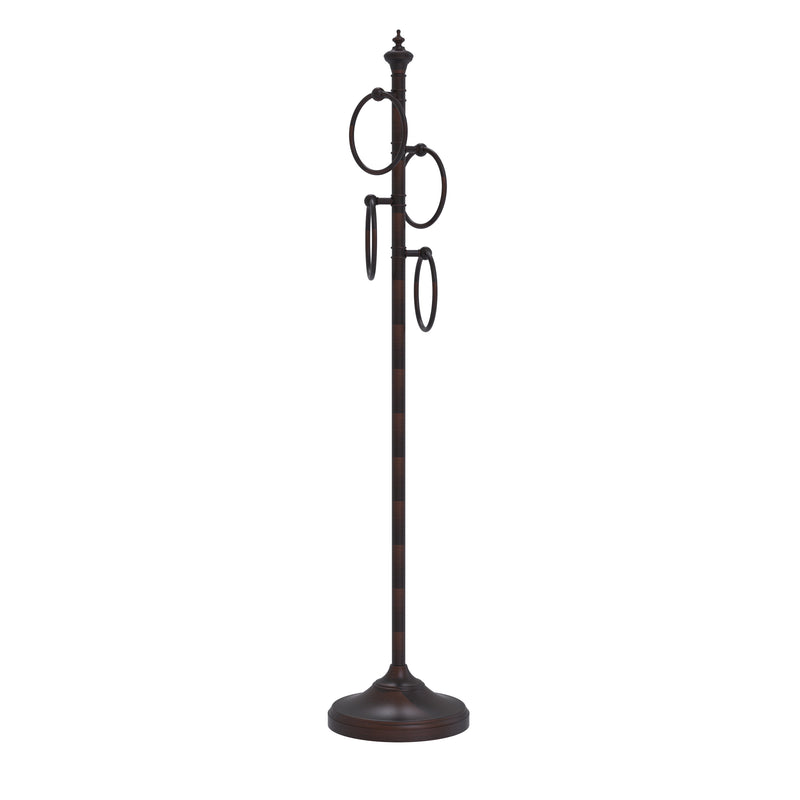 Allied Brass Floor Standing 4 Towel Ring Stand TS-D1-VB
