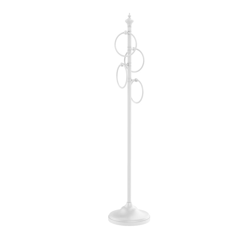 Allied Brass Floor Standing 4 Towel Ring Stand TS-D1-WHM