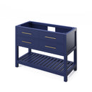 Jeffrey Alexander 48" Hale Blue Wavecrest Vanity Black Granite Vanity Top Undermount Rectangle Bowl VKITWAV48BLBGR