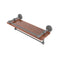 Allied Brass Waverly Place Collection 16 Inch IPE Ironwood Shelf with Gallery Rail and Towel Bar WP-1-16TB-GAL-IRW-GYM