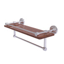 Allied Brass Waverly Place Collection 16 Inch IPE Ironwood Shelf with Gallery Rail and Towel Bar WP-1-16TB-GAL-IRW-SCH