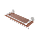 Allied Brass Waverly Place Collection 16 Inch IPE Ironwood Shelf with Gallery Rail and Towel Bar WP-1-16TB-GAL-IRW-WHM