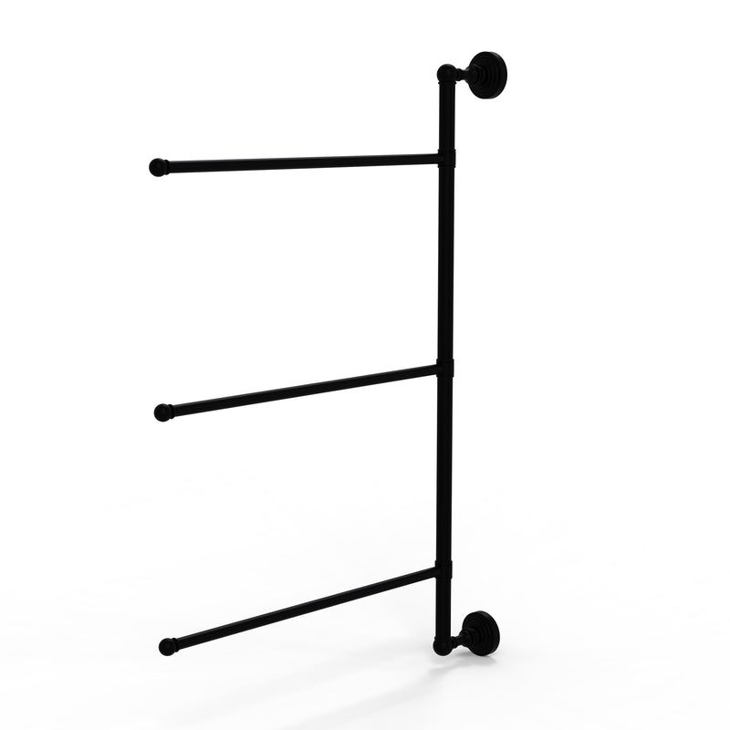 Allied Brass Waverly Place Collection 3 Swing Arm Vertical 28 Inch Towel Bar WP-27-3-16-28-BKM