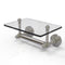 Allied Brass Waverly Place Collection Two Post Toilet Tissue Holder with Glass Shelf WP-GLT-24-SN
