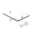Allied Brass Waverly Place Collection Two Post Toilet Tissue Holder with Glass Shelf WP-GLT-24-WHM