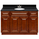 Brown Bathroom Vanity 48", Absolute Black Granite Top, Faucet LB5B AB494-48GN-5B